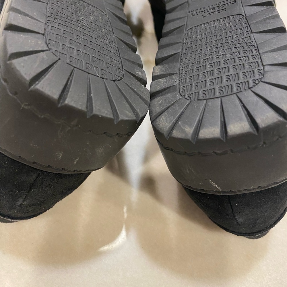 Stuart Weitzman Loafers Size 6 Black Suede Leather - Picture 14 of 15